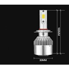 Asm H27 LED Xenon Far Aydınlatma Seti Şimşek Etkili Asm 8000LM