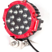 Off road sis lambası ledli 51watt 17 ledli kırmızı 4x4