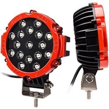 Off road sis lambası ledli 51watt 17 ledli kırmızı 4x4