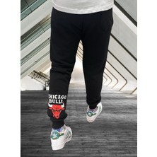 Amor Man Chıcago Bulls Bacak Baskılı Çift Cep Dış Mekan Yeni Stil Erkek Jogger Eşofman Altı