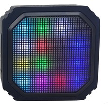 Ay Renk LED Matris Işık Kompakt Taşınabilir Subwoofer Kablosuz Bluetooth Hoparlör Çınlama (Yurt Dışından)