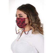Meditex Boyundan Askılı Yıkanabilir Maske Puanlı Bordo