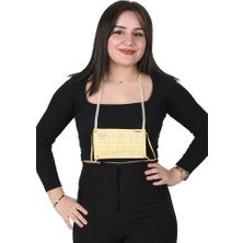 Meditex Boyundan Askılı Yıkanabilir Taşlı Maske K-4 Sarı