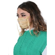 Meditex Boyundan Askılı Yıkanabilir Taşlı Maske T-1 Bej