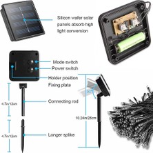 Solar Güneş Enerjili Dış Bahçe 8 Modlu 20METRE 200 LED Rgb