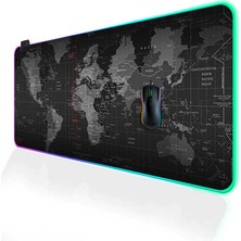 Dybox Dünya Desenli Rgb LED Işıklı Oyuncu Mouse Pad 300*800*4MM