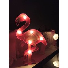 Alya Hediyelik Dekoratif 3D LED Flamingo 22 cm