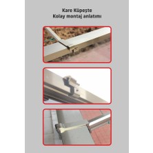 Kare Küpeşte Alüminyum Balkon Çamaşır Kurutmalık 60X25 mm