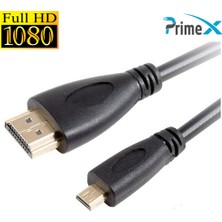 PrimeX Plus PX-1121-5 Micro HDMI To HDMI 1080P Full HD Kablo 5 mt