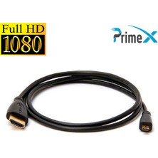 PrimeX Plus PX-1121-5 Micro HDMI To HDMI 1080P Full HD Kablo 5 mt