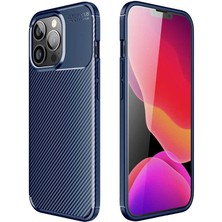 MobaxAksesuar Apple iPhone 13 Pro Max Kılıf Karbon Silikon Case