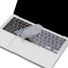 Arabulalaca Macbook Air 13 Inch 2020 A2337 M1 Işlemcili Türkçe Q Silikon Klavye Koruyucu Şeffaf