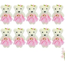 Süsle Bebek ve Parti Minik Ayıcık Süs, 11cm x 6cm - Pembe - 10 Adet