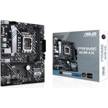 Asus Prıme H610M-A D4 Intel H610 Lga1700 DDR4 3200 Dp Hdmı Vga Çift M2 Usb3.2 Aura Rgb Matx (Prıme H610M-A D4) Anakart