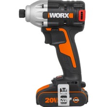 Worx WX261 20 Volt 2.0AH. Li-Ion Çift Akülü 260 Nm Kömürsüz  Şarjlı Darbeli Tornavida