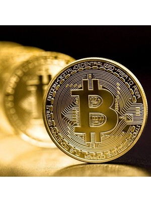 Kırmızı Papyon Bitcoin Madeni Hatıra Parası Hediyelik Para