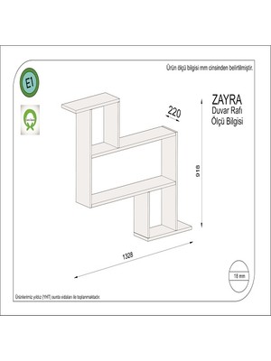 BMdekor Duvar Rafı Zeybek Kırmızı