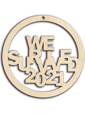 Walldeco Yılbaşı Çam Ağacı Süsü We Survived 2021