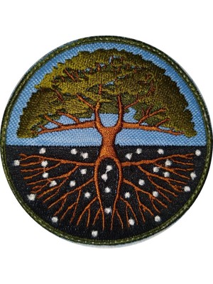 Sim Nakış Yaşam Ağacı Soy Ağacı Nakış Işleme Arma Patch Peç 8 x 8 cm