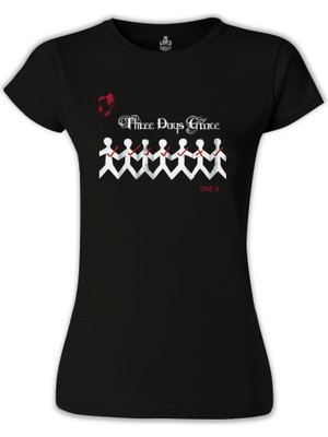 Lordd  T-Shirt   Three Days Grace - One x Siyah Bayan Tshirt