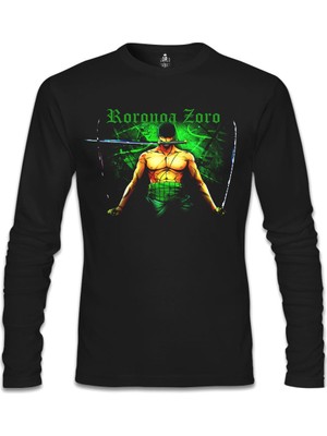 Lordd  T-Shirt   One Piece - Zoro Siyah Erkek Sweatshirt