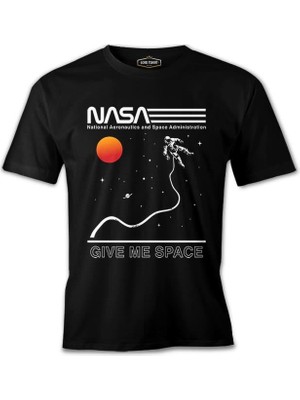 Lord T-Shirt Lordd  T-Shirt   Nasa -Uzay Siyah Erkek Tshirt