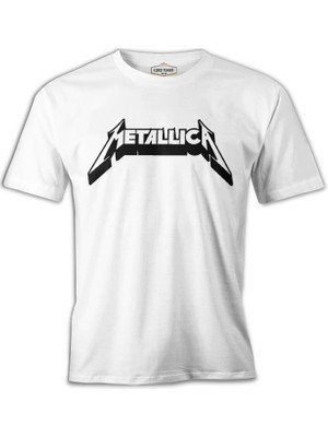 Lordd  T-Shirt   Metallica Logo - Stroke Beyaz Erkek Tshirt