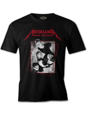 Lordd  T-Shirt   Metallica - Grup Elemanları High Siyah Erkek Tshirt