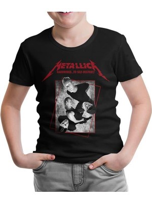 Lordd  T-Shirt   Metallica - Grup Elemanları High Siyah Çocuk Tshirt
