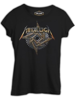 Lordd  T-Shirt   Metallica - Saw Blade Siyah Bayan Tshirt
