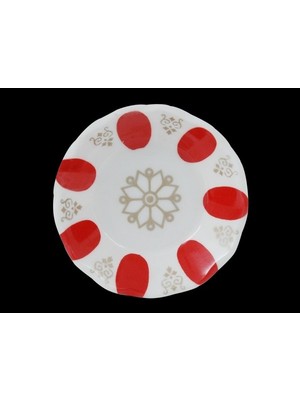 Yeni11 Kırmızı Kahveci Melamin Çay Tabağı 50 Adet Tabak