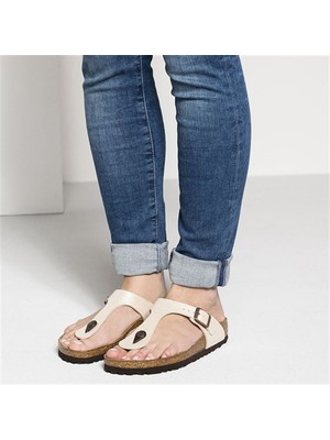 Birkenstock Gizeh Bf Ekru Parmak Arası Kadın Terlik 943871 V4