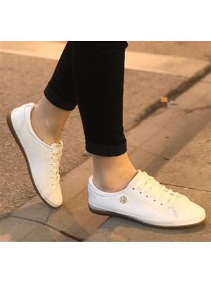 U.S. Polo Assn. Jojo Beyaz Kadın Hakiki Deri Sneaker Ayakkabı V12