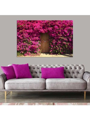 Evdetablo Çiçekli Kapı Kanvas Tablo 40 x 60