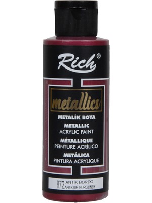 Rich Metalik Akrilik Boya 120 ml Antik Bordo