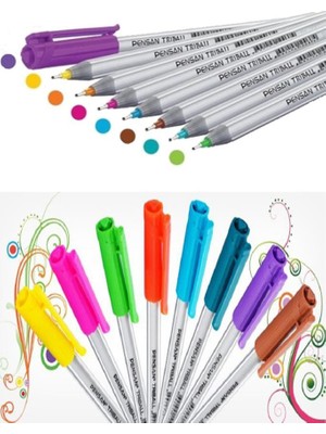 Tükenmez Kalem Triball 1.0 mm Bilye Uç 8 Renk Renkli