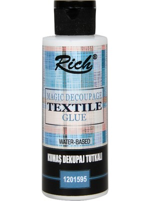 Rich 120 cc Kumaş Dekopaj Tutkalı Su Bazlı Kremsi Yapıştırıcı Çocuklar İçin Güvenli