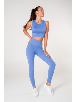 Formactive Toparlayıcı Dikişsiz Tayt-Crop Top Fitilli Takım