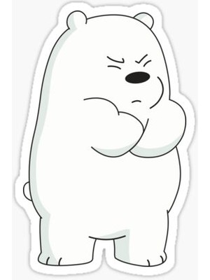 Zobar Markt Morali Bozuk Beyaz Ayı Defter Ajanda Planner Laptop Sticker, 6 cm