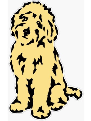 Zobar Markt Golden Köpek Sticker Defter Ajanda Planner Laptop Sticker, 5 cm
