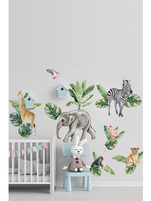 Kt Grup Tropikal Safari Duvar Sticker Seti