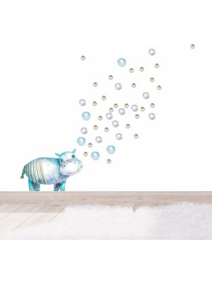 Kt Grup Sevimli Yavru Hippo Duvar Sticker Seti