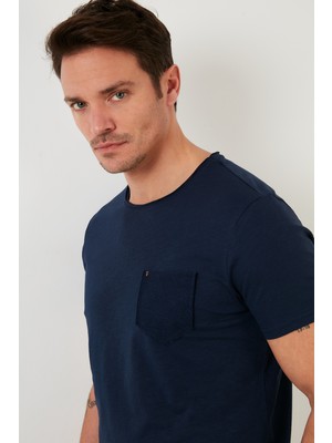 Buratti  Pamuklu Slim Fit Bisiklet Yaka Cepli T Shirt Erkek T Shirt 5902000