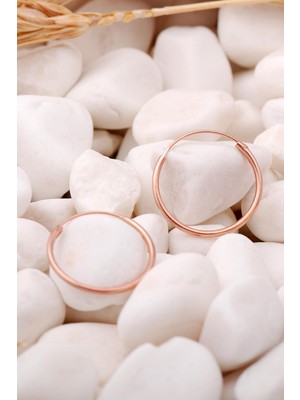 Sümer Telkari Rose Gümüş 18 mm Halka Küpe 5556