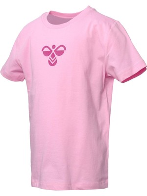 Hummel 911298-2121 Bisiklet Yaka Regular Fit Baskılı Pembe Kız Çocuk T-Shirt