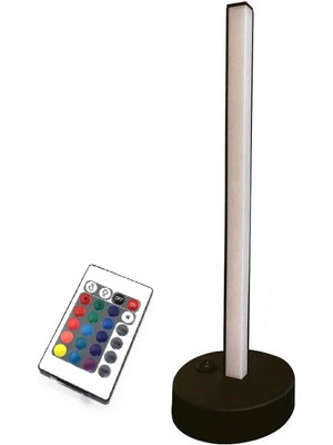 Çağatay Elektrik Dekoratif Rgb Animasyonlu LED Lambader Köşe Lambası Siyah 42CM Siyah