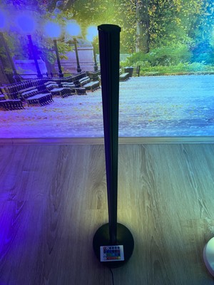 Çağatay Elektrik Dekoratif Rgb Animasyonlu LED Lambader Köşe Lambası Siyah 42CM Siyah