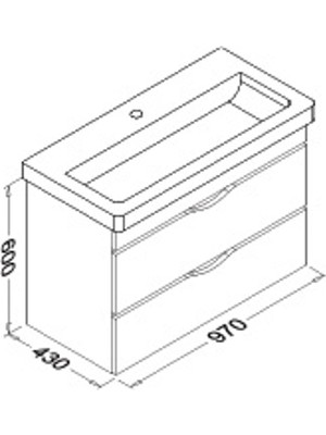 Isvea Neo 100 cm Lavabo Dolabı Beyaz