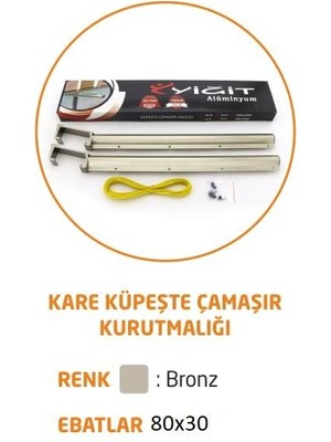 Mavi Trend Kare Küpeşte Alüminyum Balkon Çamaşır Kurutmalık 80X30 mm