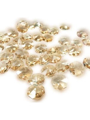 Ada Avize 14 mm Bal-Şampanya Octagon Işlenmiş Avize Taşı 20 Adet